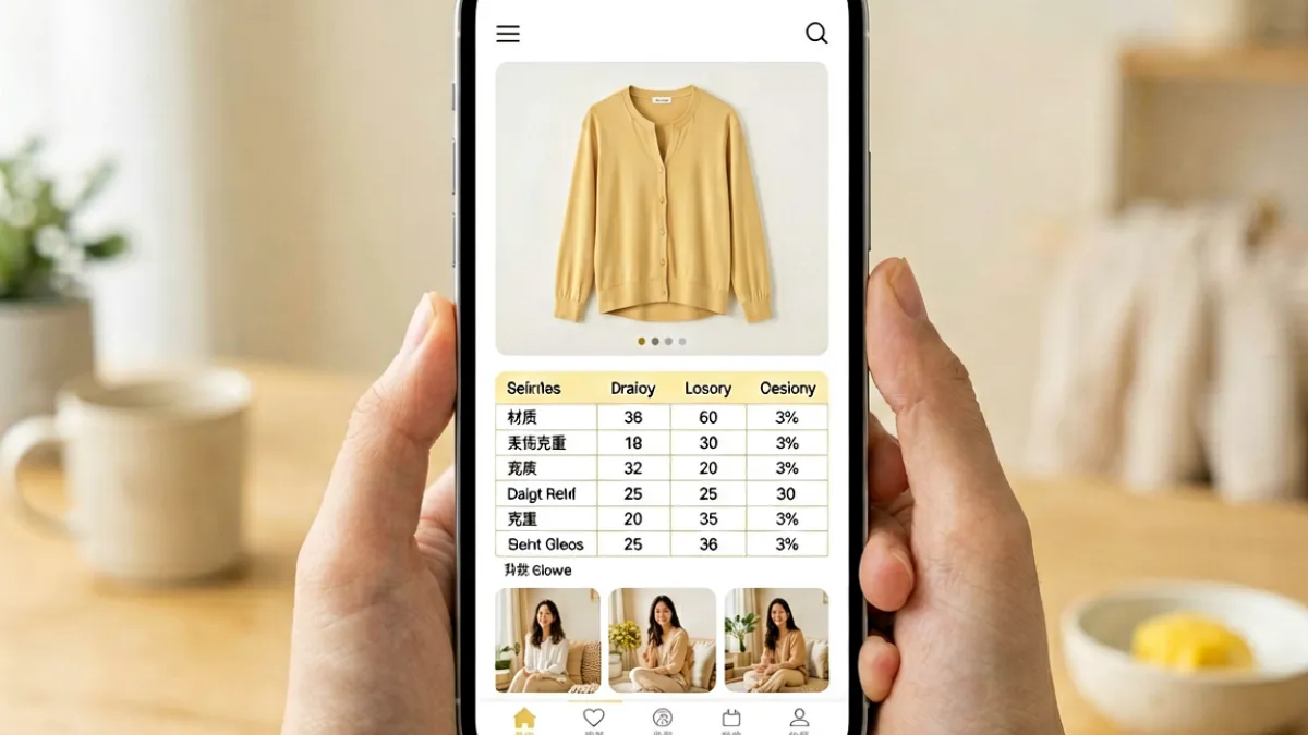 黄品汇商品详情页展示家居类精选单品，配有详细成分参数对比表和用户实拍买家秀图片